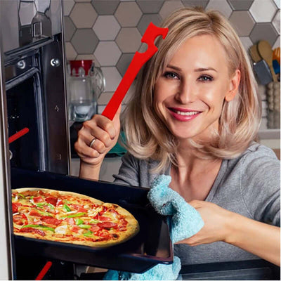 Oven baking tray tool kitchen multifunctional push-pull rod non scalding hand push-pull device eprolo