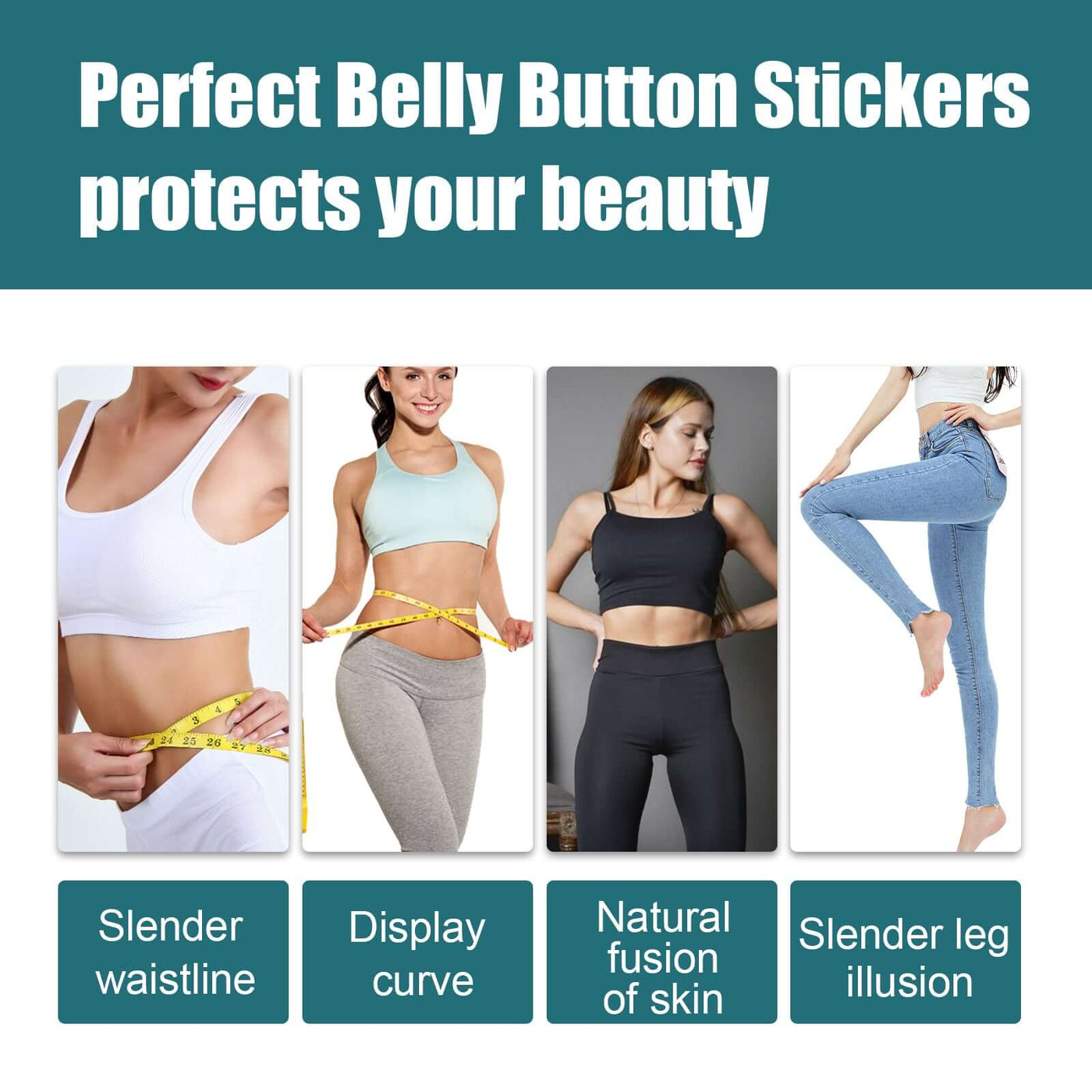 Shaped-up Belly Button Sticker, Height Beauty Body Emulates Waterproof Belly Button Sticker eprolo