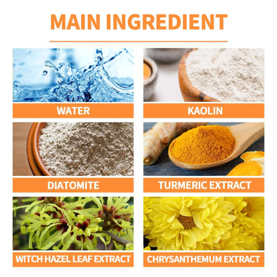 Ginger Yellow Mud Facial Mask Stick, Acne Removing Pore Shrinking Cleaning Solid Facial Mask eprolo
