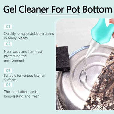 Kitchen Cleaner, Cooktop Range Hood Cooker Clean Oil Stains Black Dirt On The Bottom Of The Pan Cleanser eprolo
