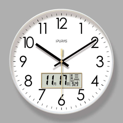 2025 New 10/12/14 - inch Electronic Calendar Wall Clock. Monitors temp & humidity. Dual - display. Mute. Quartz movement. eprolo