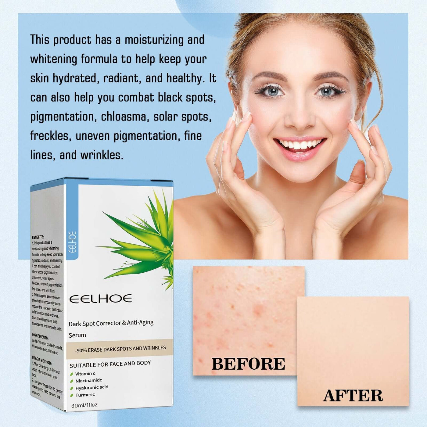 Black Spot Anti Wrinkle Repair Essence, Firms Softens Moisturizes Repairs Skin Essence eprolo