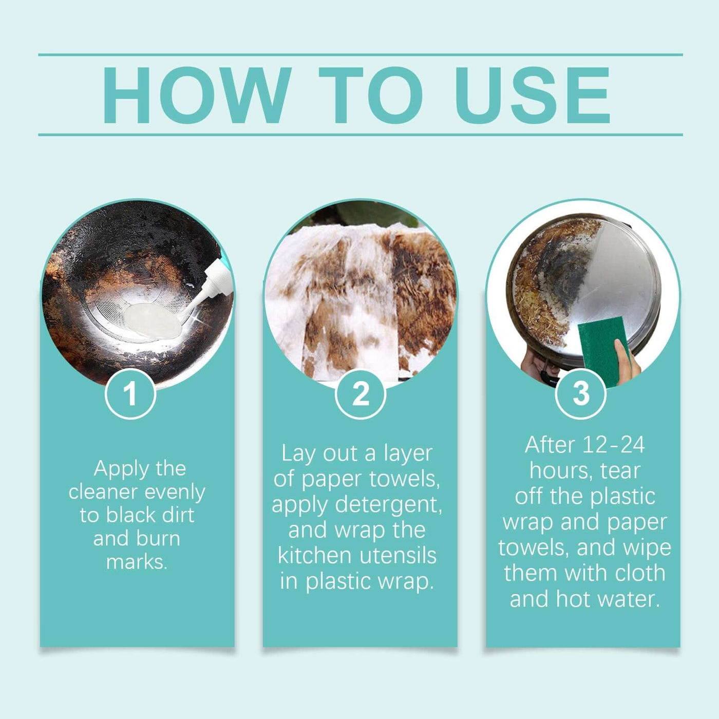 Kitchen Cleaner, Cooktop Range Hood Cooker Clean Oil Stains Black Dirt On The Bottom Of The Pan Cleanser eprolo