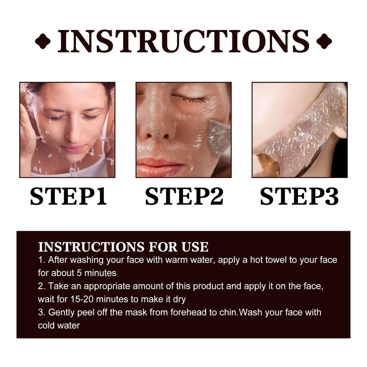 Black Tea Extract Cleansing Mask, Clean And Delicate Pore Brightening Skin Rejuvenating Daub Type Facial Mask eprolo