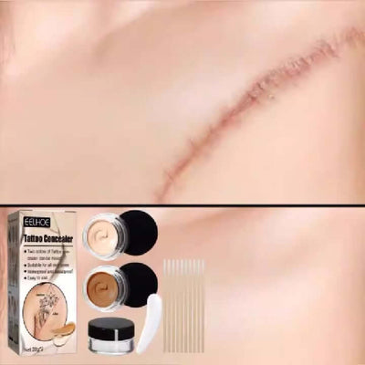 EELHOE Tattoo concealer waterproof brightening cover tattoo scar birthmark scar invisible two-color concealer eprolo