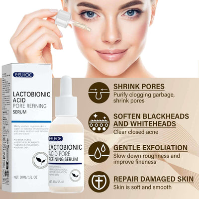 Lactosyl Acid Pore Narrowing Essence Skin Elastic Delicate Cleansing Blackhead Skin Care Essence eprolo