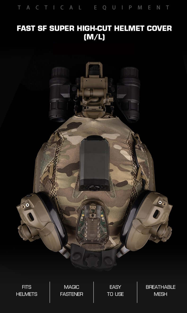 FAST SF Ultra-high Cut Camouflage Helmet Cover (Medium Size, M) eprolo