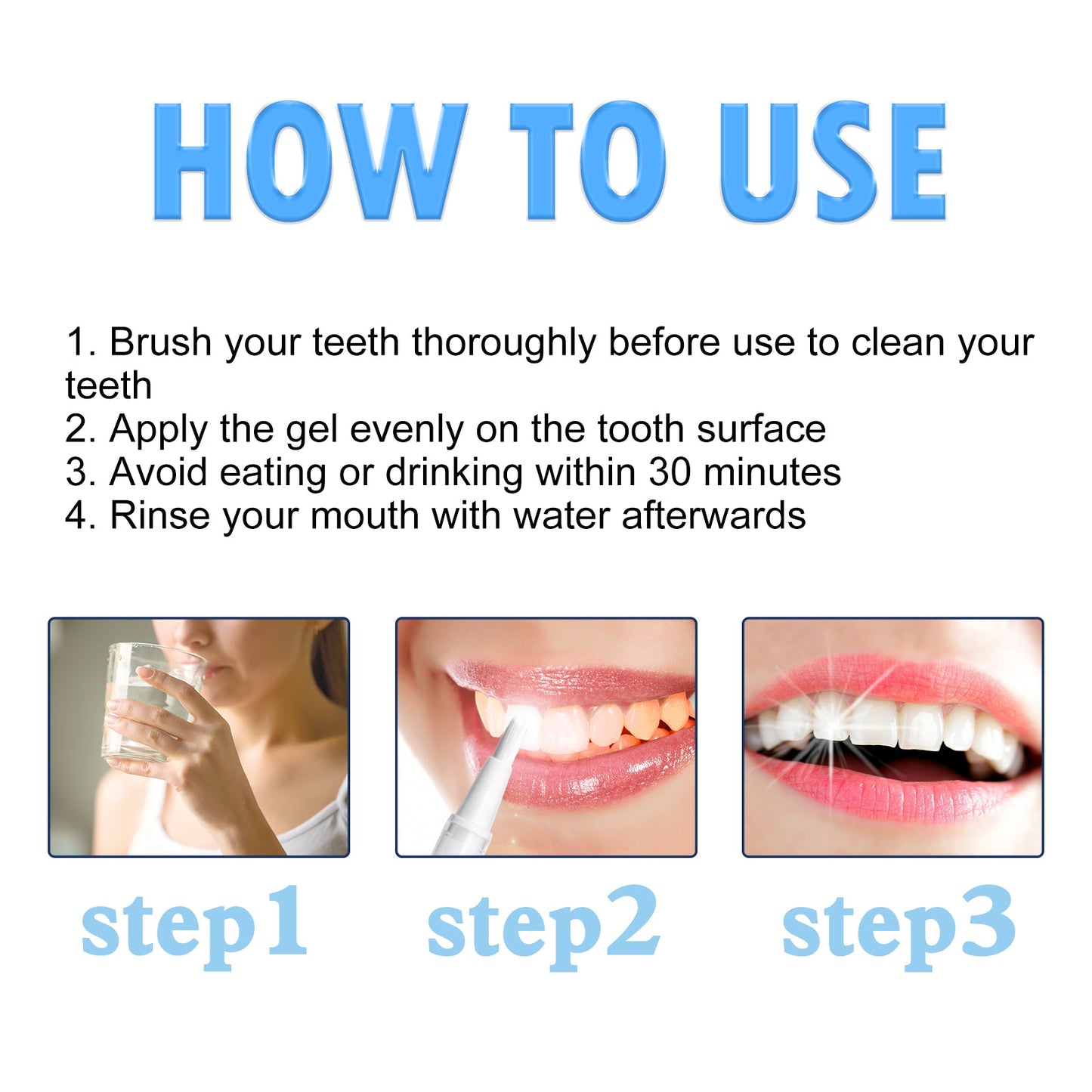 Teeth Brightening Repair Gel, Oral Care Beauty Cleaning Teeth White Brightening Pen eprolo