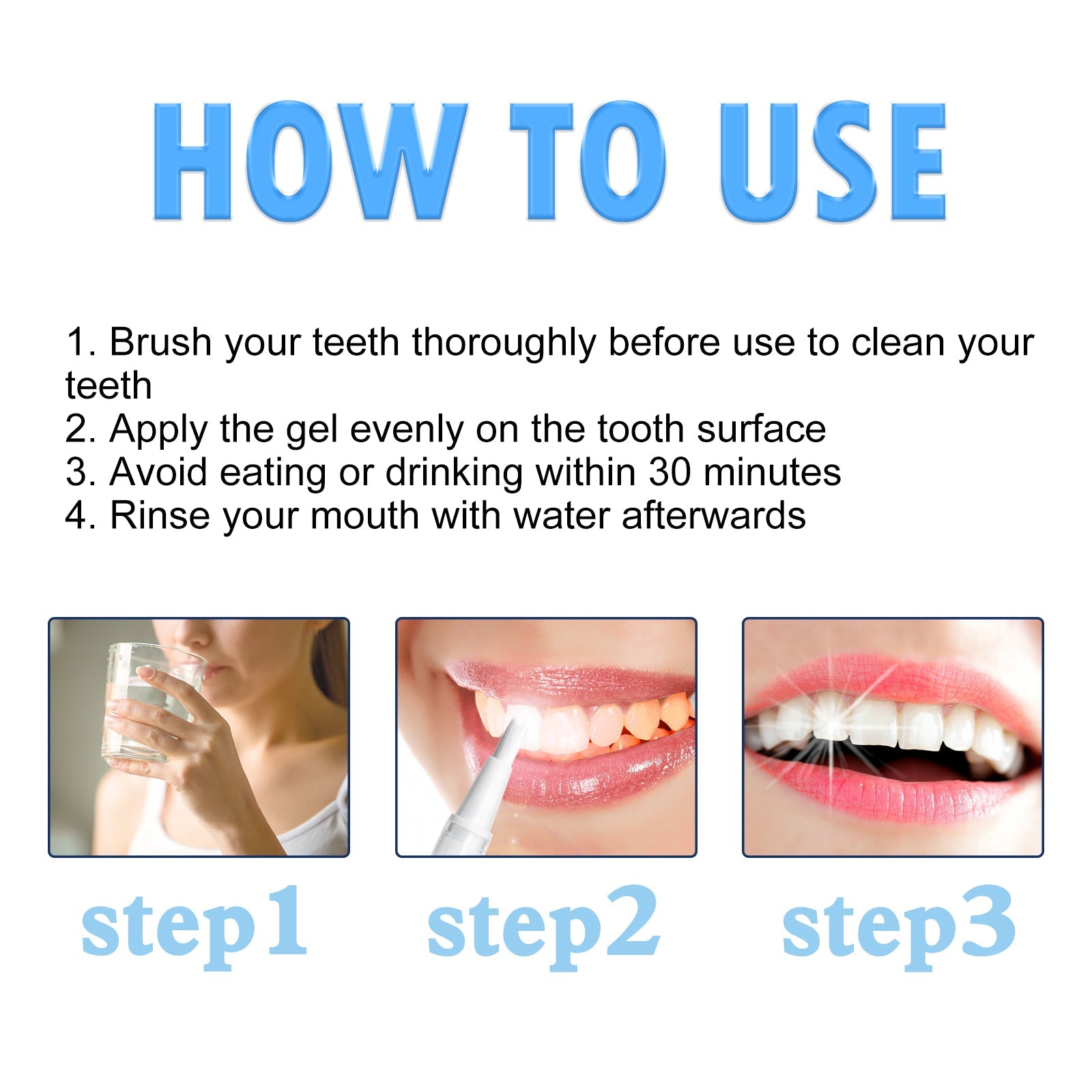 Teeth Brightening Repair Gel, Oral Care Beauty Cleaning Teeth White Brightening Pen eprolo