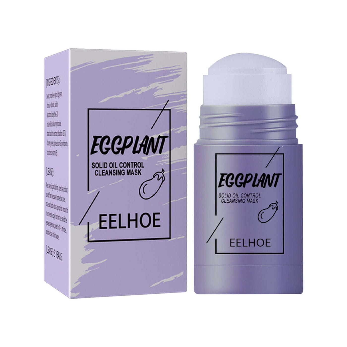 Green Tea And Eggplant Solid Mask, Facial Deep Cleansing, Moisturizing And Firming Skin Smear Mud Mask Stick eprolo