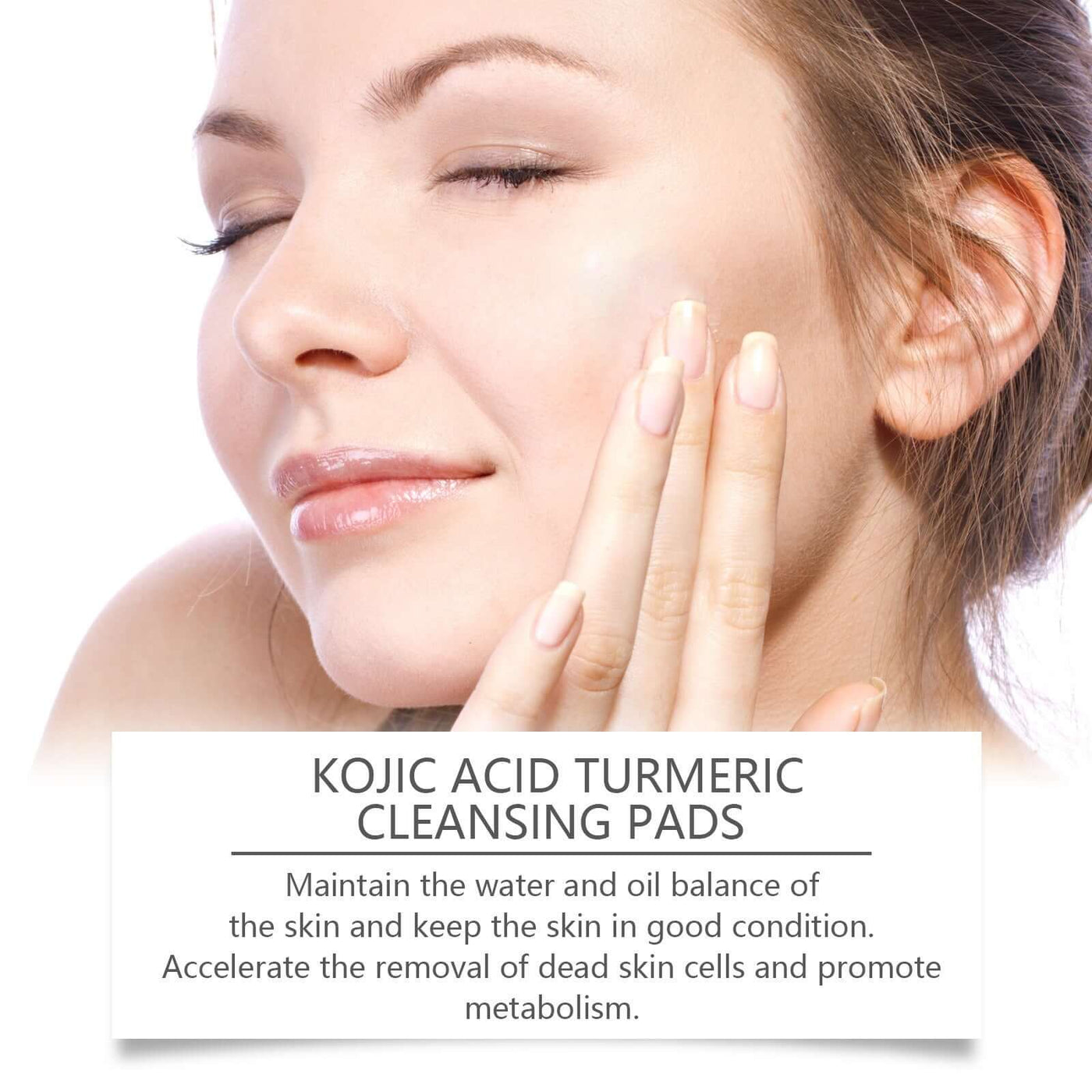 EELHOE Turmeric Kojic Acid Cleansing Pads Exfoliating Pads Facial Sponges For Cleansing Exfoliating Daily Cleansing Skin Care (40 PCS) eprolo