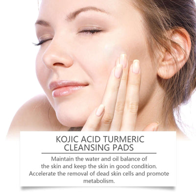 EELHOE Turmeric Kojic Acid Cleansing Pads Exfoliating Pads Facial Sponges For Cleansing Exfoliating Daily Cleansing Skin Care (40 PCS) eprolo
