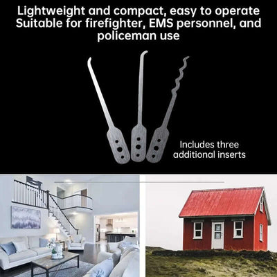Essential stainless - steel multi - tool: quick - flip grav pick, door keys, lock rake. Durable. eprolo