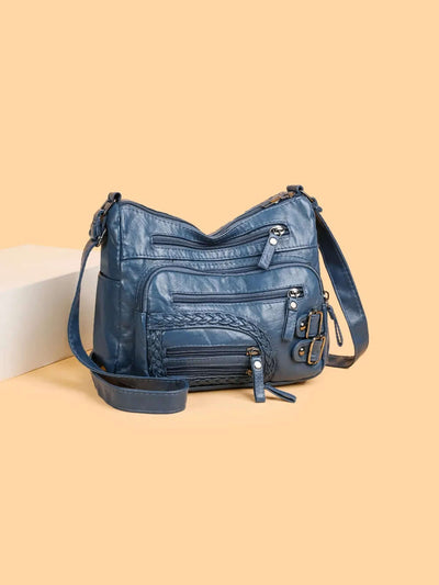 Multi Pockets PU Leather Shoulder Bag eprolo