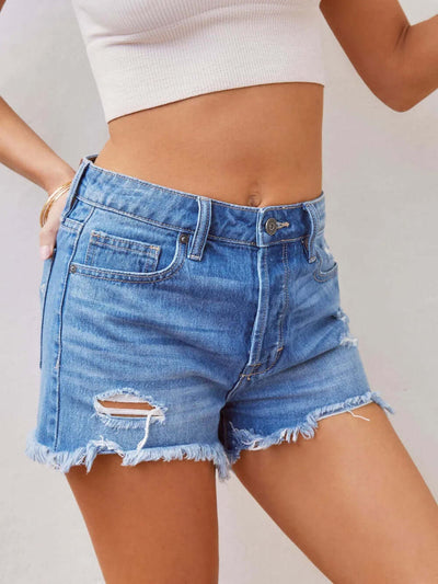 Tassel denim summer new high waisted ripped denim shorts for women eprolo