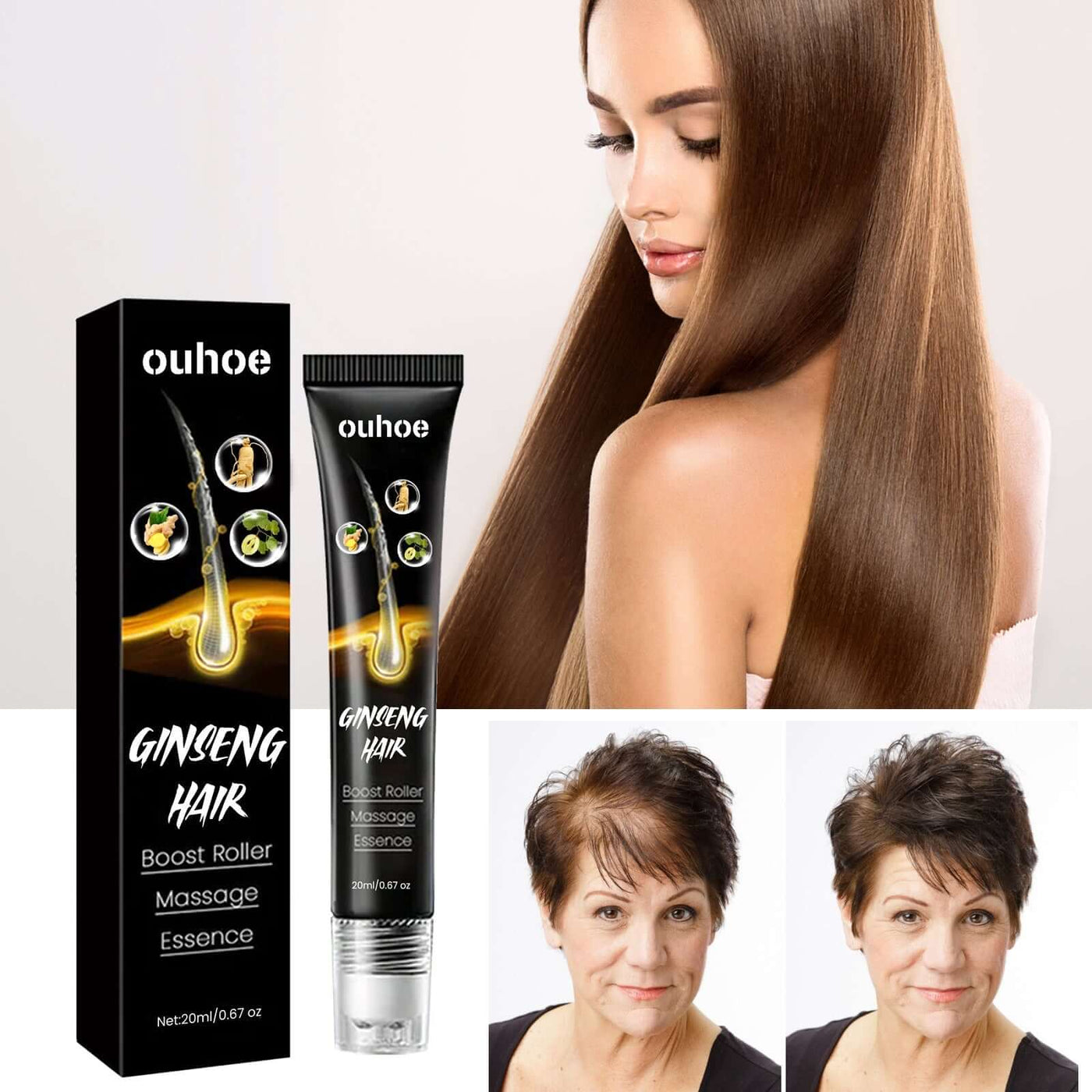 Ginseng Massage Essence, Moisturizes Scalp Strengthens Hair Prevents Loss Hair Care Essence eprolo