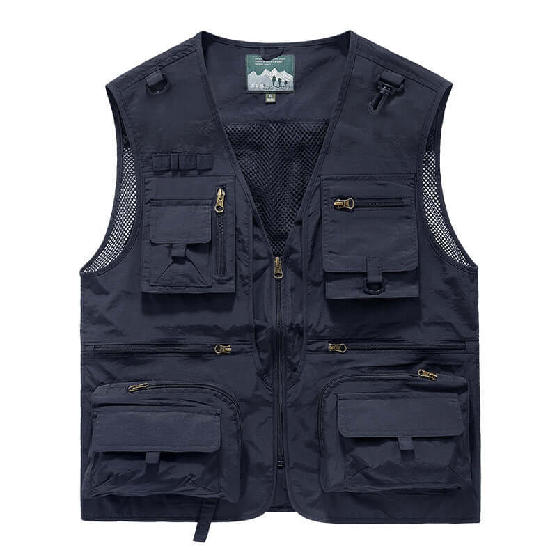 Men’s Summer Tactical Vest: 14-Pocket, Mesh, Ideal for Hiking, Fishing, Photography & Work eprolo