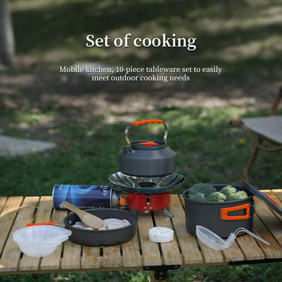 1-3 Person Camping Cookware Set: Light, Portable Pot & Pan in Carrying Bag, Ideal for Outdoor Trips eprolo