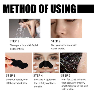 Black Pig Nose Patch, Bamboo Charcoal Remove Blackhead Acne Tear Nose Mask Patch eprolo