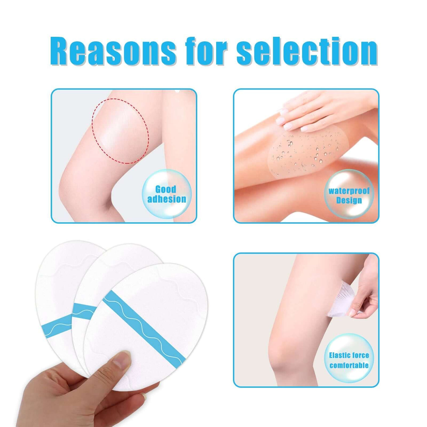 Thigh Anti-Wear Pads, Anti-Friction Invisible Thigh High Elastic Leg Protector Knee Calf Casual Pads eprolo