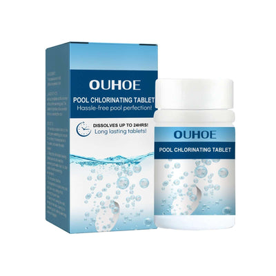 Pool Chlorinated Tablet, Water Quality Cleaning, Odor Removal Instant Multi-Functional Effervescent Tablet eprolo