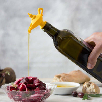 Creative silicone Aladdin lamp wine pouring device kitchen oil pouring nozzle leak proof sealing plug spiral type wine eprolo