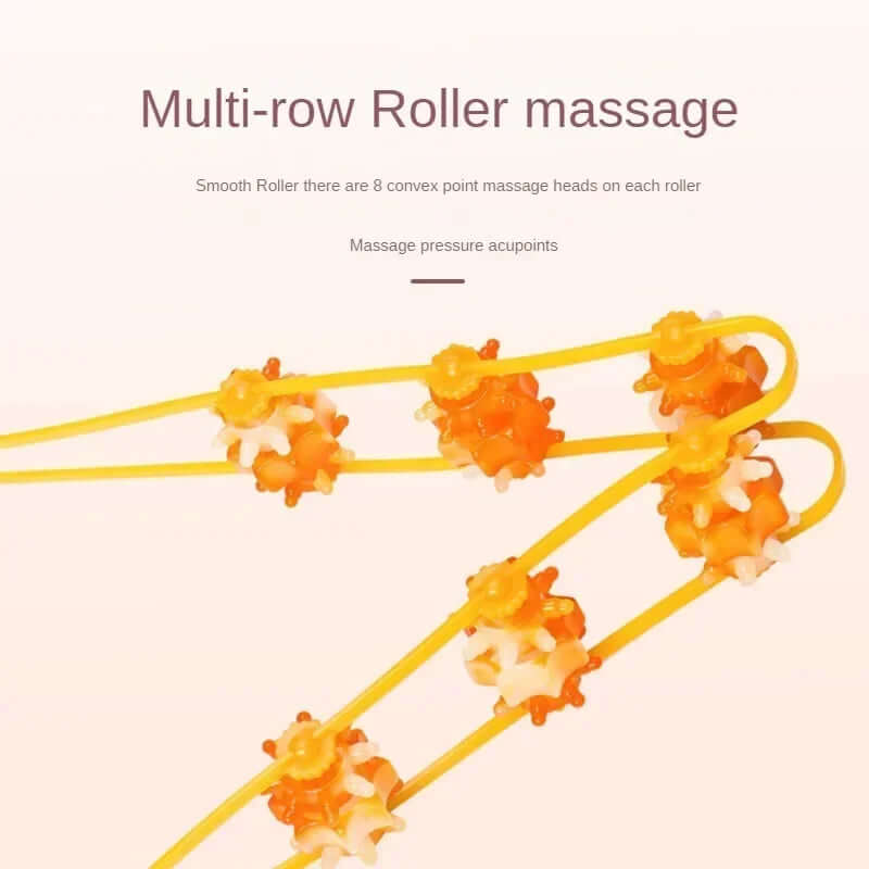 Hand-held Back Shoulder Neck Muscle Massager,Fitness Physiotherapy Massage Roller,Bead Pull-Back Roller Legs Back Waist Massage eprolo