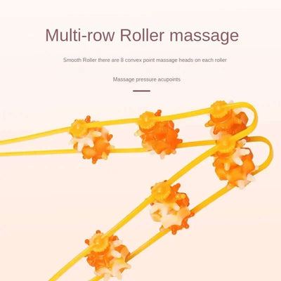 Hand-held Back Shoulder Neck Muscle Massager,Fitness Physiotherapy Massage Roller,Bead Pull-Back Roller Legs Back Waist Massage eprolo
