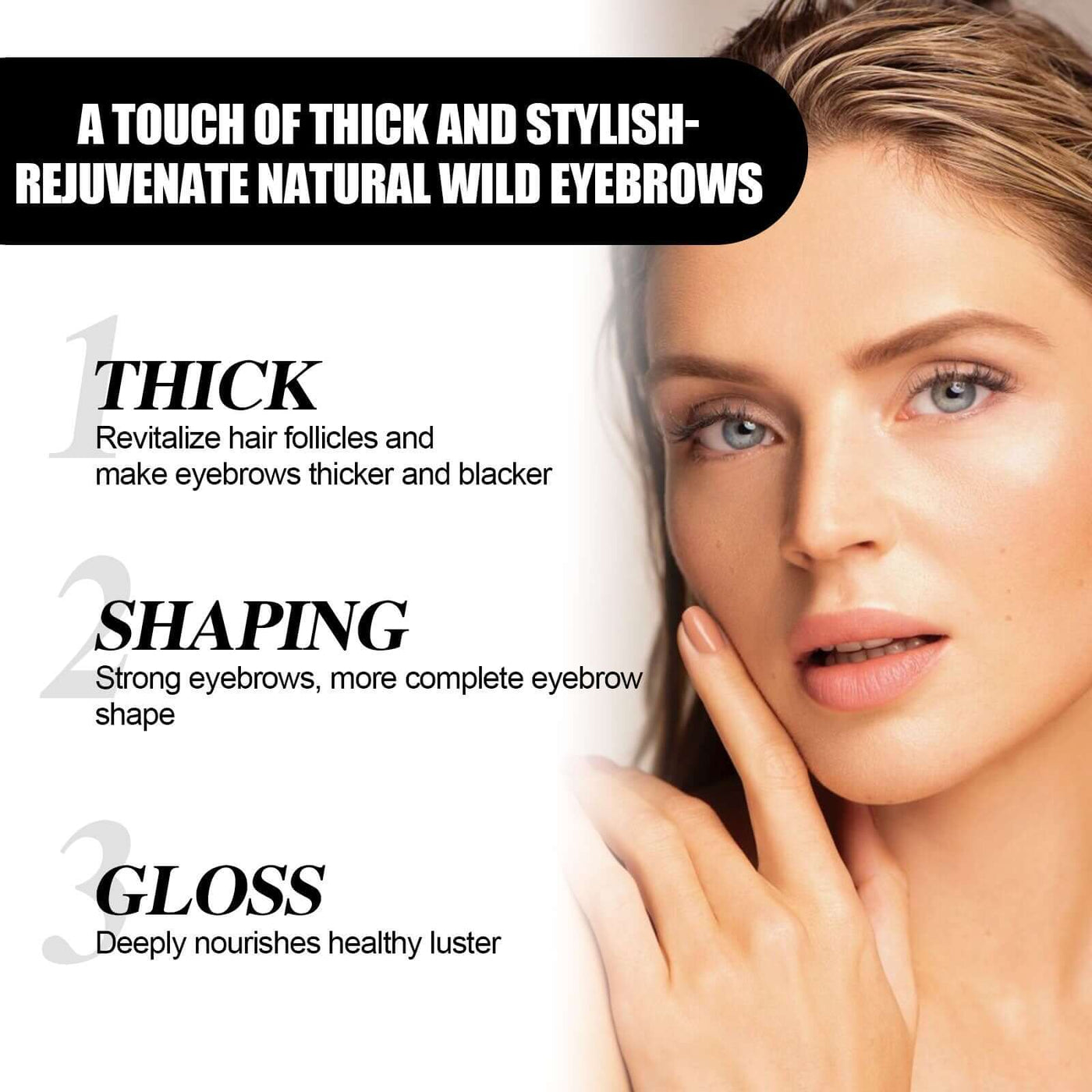Eyebrow Liquid Dark Thick Natural Oil Eyebrow Repair Mild Moisturizing Treatment eprolo
