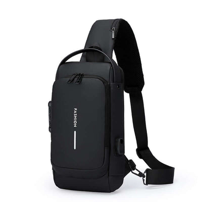 Waterproof Anti Theft Designer Password Lock Bag Usb Crossbody Sling Bags For Men Chest Bags eprolo