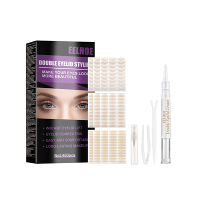 Beauty Eye Double Eyelid Tape Set, Breathable Traceless Natural Invisible Glue-Free Permanent Double Eyelid Tape eprolo