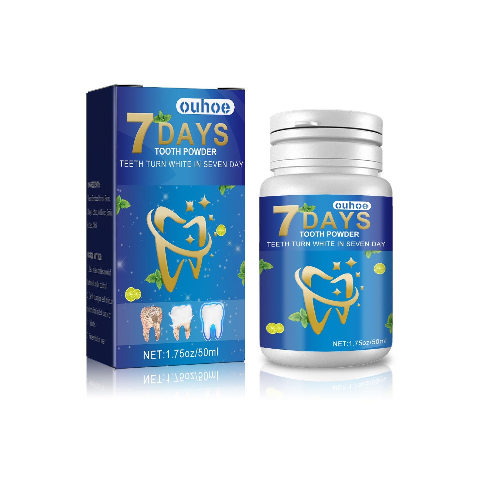 Teeth Whitening Cleaning Powder, Beauty Teeth Stain Removal Fresh Mouth Teeth Cleaning Powder eprolo
