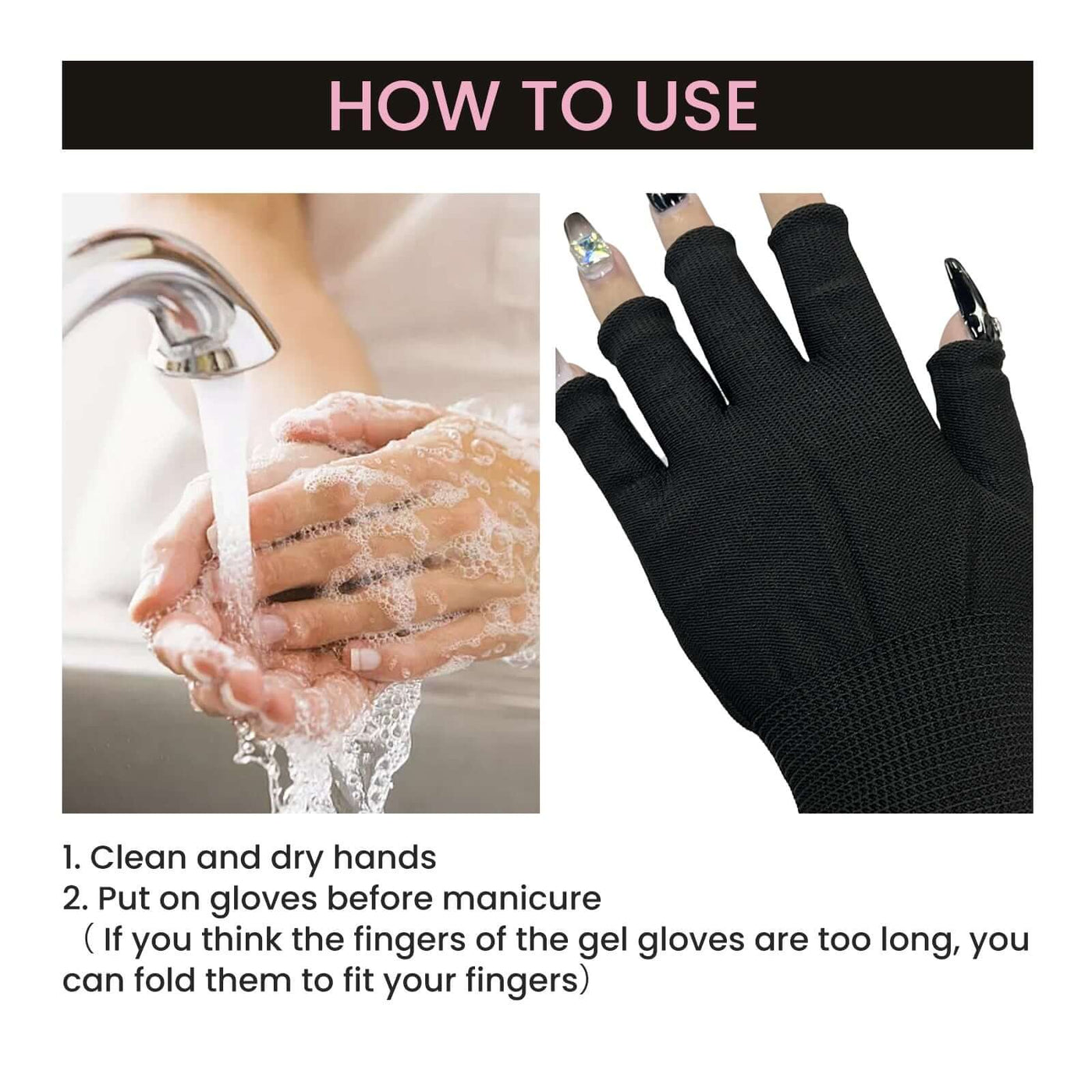 Anti-UV Glove, Anti-Suntan Hand Baking Lamp Blocking Gloves For Nail Lighting eprolo