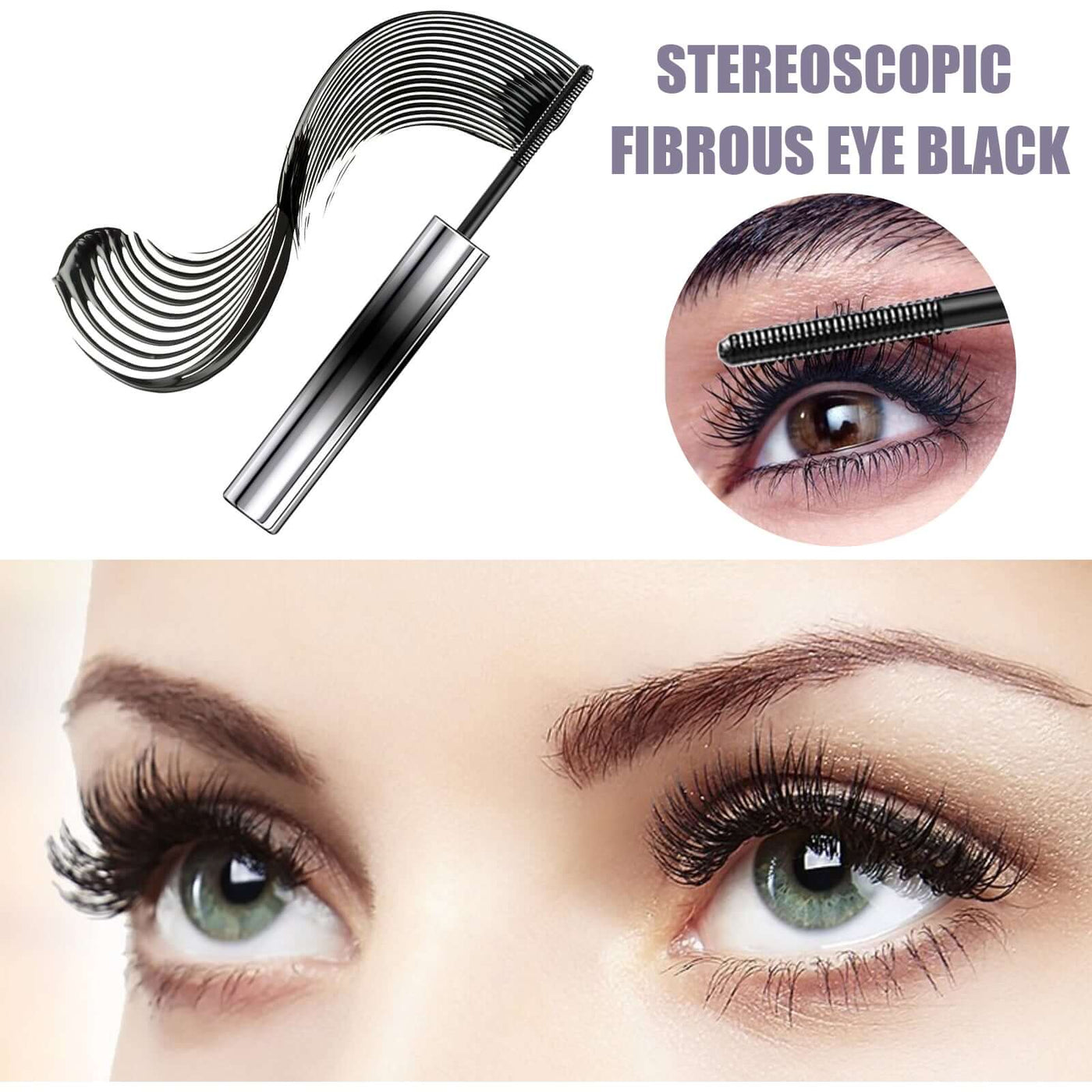 Curl Your Mascara, Eyelashes Black Beautiful Natural Thick Sweat-Proof, Not Smudgy, Not Makeup Off Slim Long eprolo