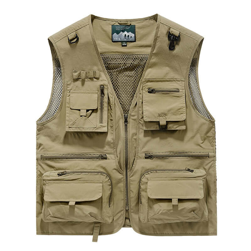 Men’s Summer Tactical Vest: 14-Pocket, Mesh, Ideal for Hiking, Fishing, Photography & Work eprolo