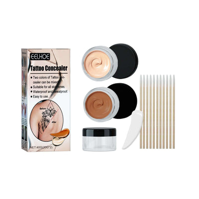 EELHOE Tattoo concealer waterproof brightening cover tattoo scar birthmark scar invisible two-color concealer eprolo