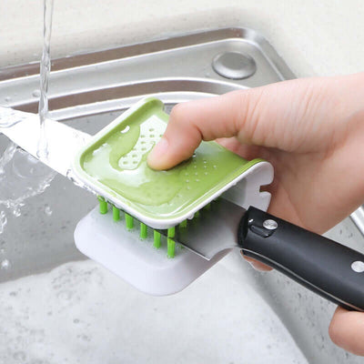 U-Shaped Cleaning Brush Knife And Fork Brush Chopstick Brush Cutlery Brush Can Be Opened And Closed Kitchen Supplies Hand Brush eprolo