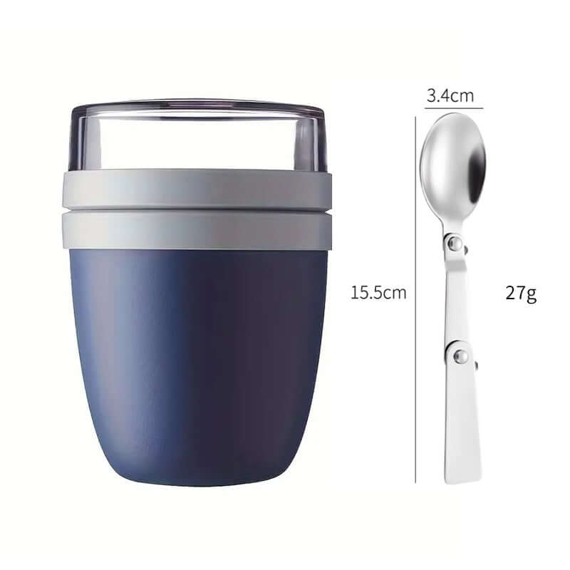Portable Yogurt Cereal Cups with Lids. Ideal for Overnight Oats, DIY Salads & Parfaits. Great for Breakfast or Lunch eprolo