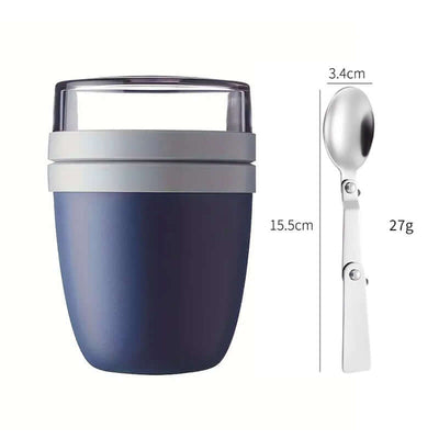 Portable Yogurt Cereal Cups with Lids. Ideal for Overnight Oats, DIY Salads & Parfaits. Great for Breakfast or Lunch eprolo