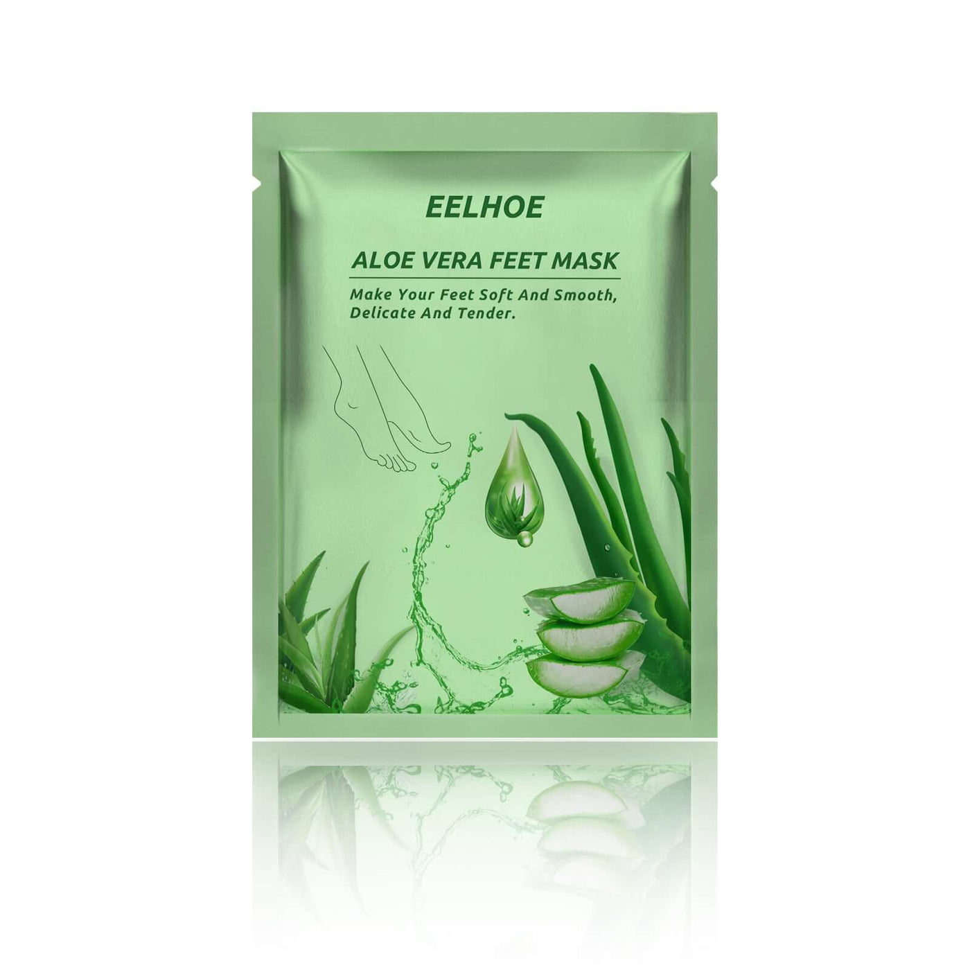Aloe Vera Foot Mask, Moisturizing Anti-Cracking, Dead Skin Removal, Tender Skin Care Foot Mask eprolo