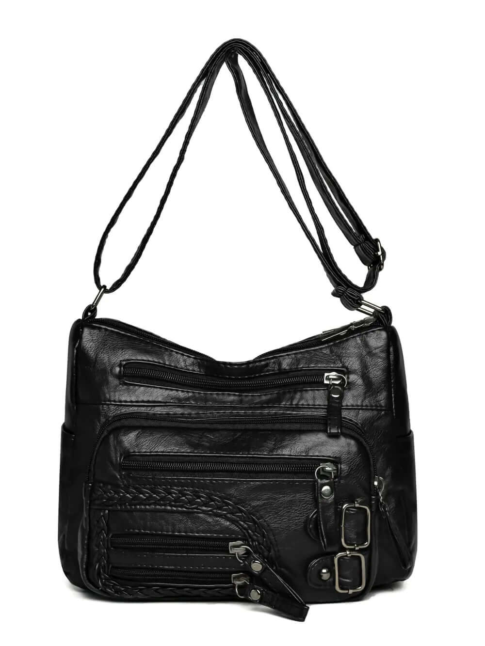 Multi Pockets PU Leather Shoulder Bag eprolo