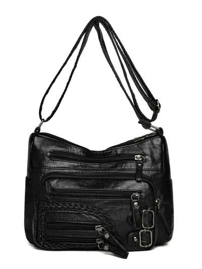 Multi Pockets PU Leather Shoulder Bag eprolo