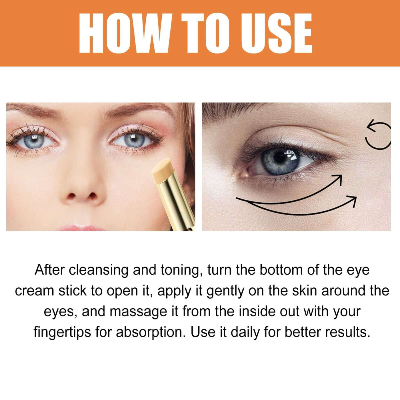 Revive + Glow Vitamin C Eye Balm, Dark Circles Repair Moisturizing Firming Eye Cream Stick eprolo