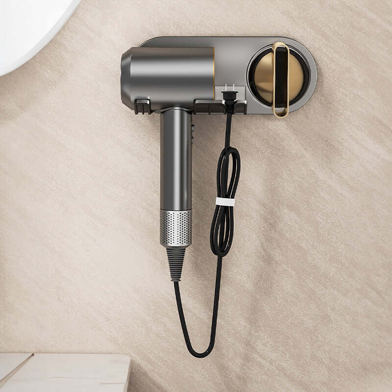 No - drill Magnetic Hair Dryer Wall Mount. Synthetic plastic, for Dyson/Leihen/Kexi. Colors: gray & white eprolo