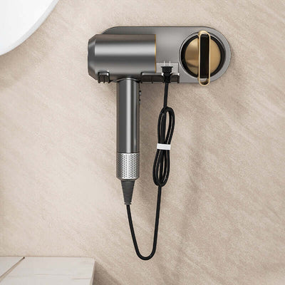 No - drill Magnetic Hair Dryer Wall Mount. Synthetic plastic, for Dyson/Leihen/Kexi. Colors: gray & white eprolo