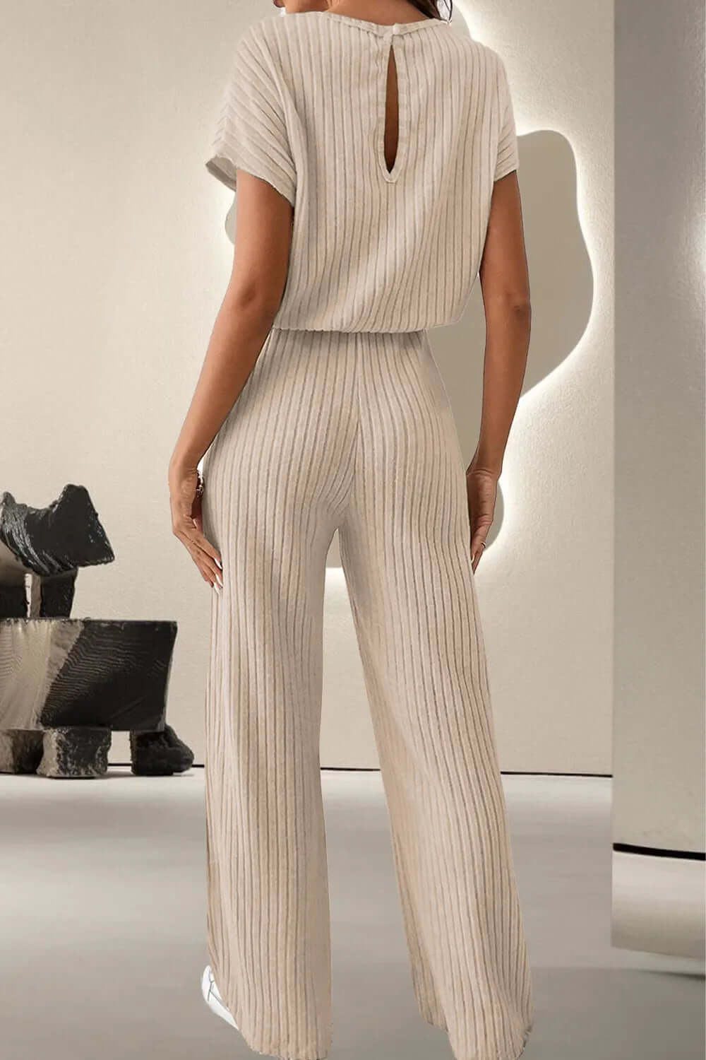 Round Neck Short Sleeve Jumpsuit eprolo
