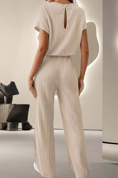 Round Neck Short Sleeve Jumpsuit eprolo