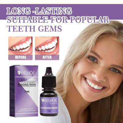 Tooth Gem Decorative Glue, DIY Fashionable Jewelry Bonding Teeth Gems Light Cured Adhesive Glue eprolo