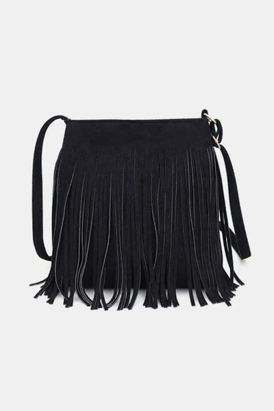 Suede Fringe Shoulder Bag eprolo