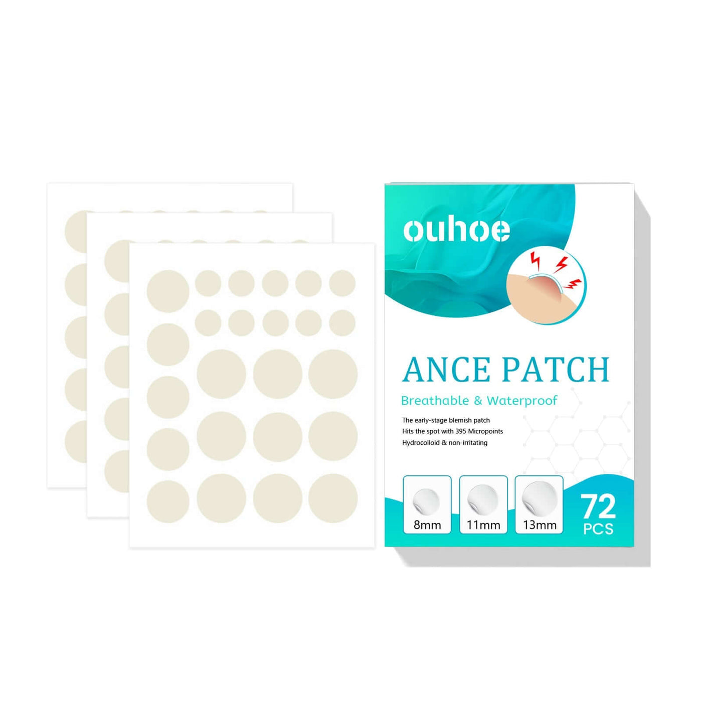 Acne Patch, Repair Facial Acne Invisible Concealer Hydrocolloid Patch eprolo